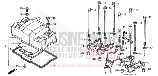 COPERCHIO TESTATA CB450SJ di 1988